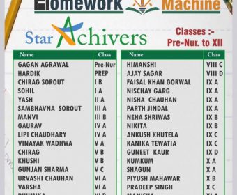 Star Achiver Tital 2019-20 Homework Machine